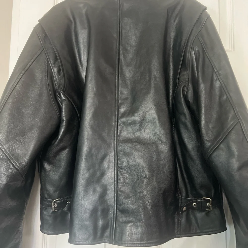 ProTech Performance Real Leather Jacket Thinsulate  Removable Liner Sz L Black - Picture 9 of 16